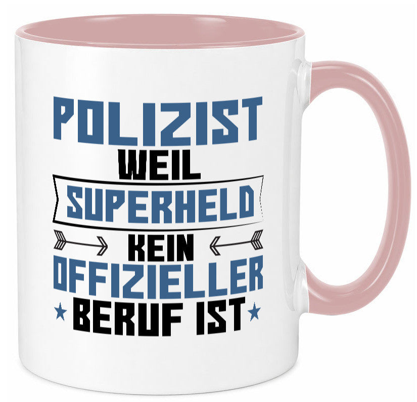 Superheld Polizist | Polizei lustiger Spruch Geschenk Humor Geschenkidee Tasse