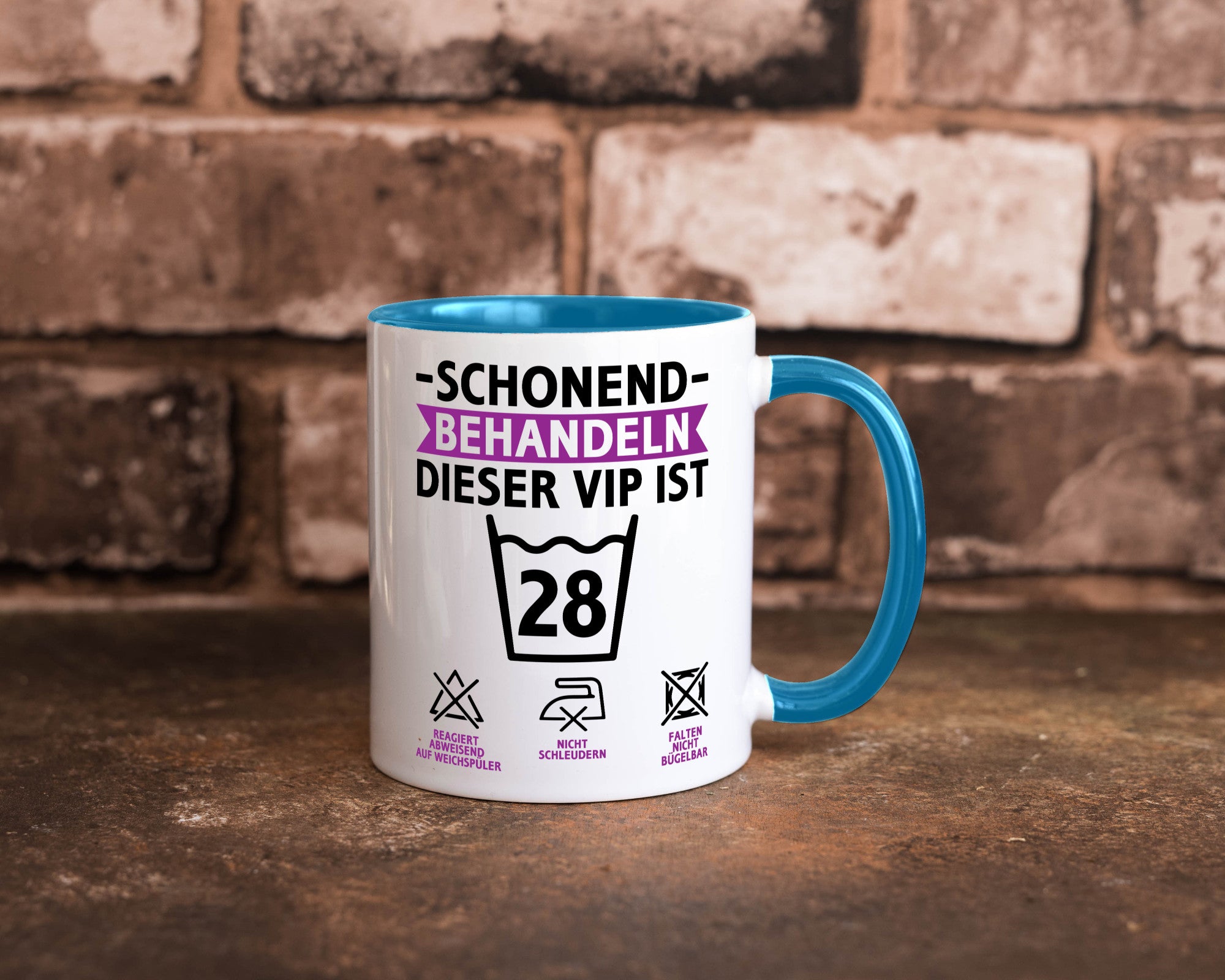 28 Geburtstag | schonend behandeln Jahre Humor Geschenkidee Tasse