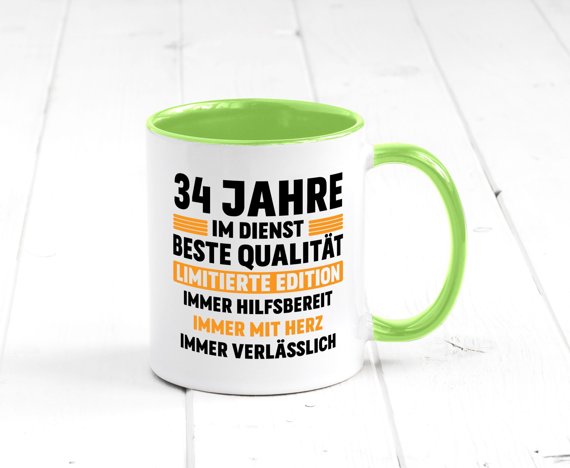 34 Jahre im Dienst | Jubiläum Arbeit v2 Humor Kollegen Büro Geschenkidee Tasse