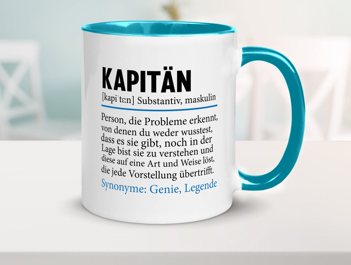 Kapitän | Spruch lustig Schiffskapitän Schiff Geschenk Humor Geschenkidee Tasse