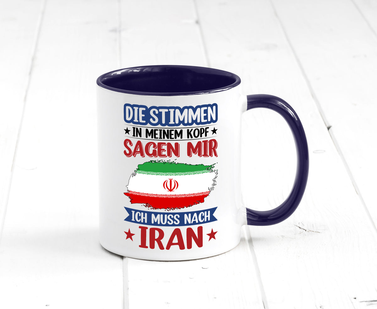Iran | Urlaub Stimmen in meinem Kopf Traumland Humor Geschenkidee Tasse