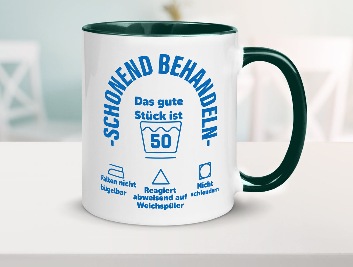 Schonend behandeln | 50 Geburtstag Humor Geschenkidee Tasse