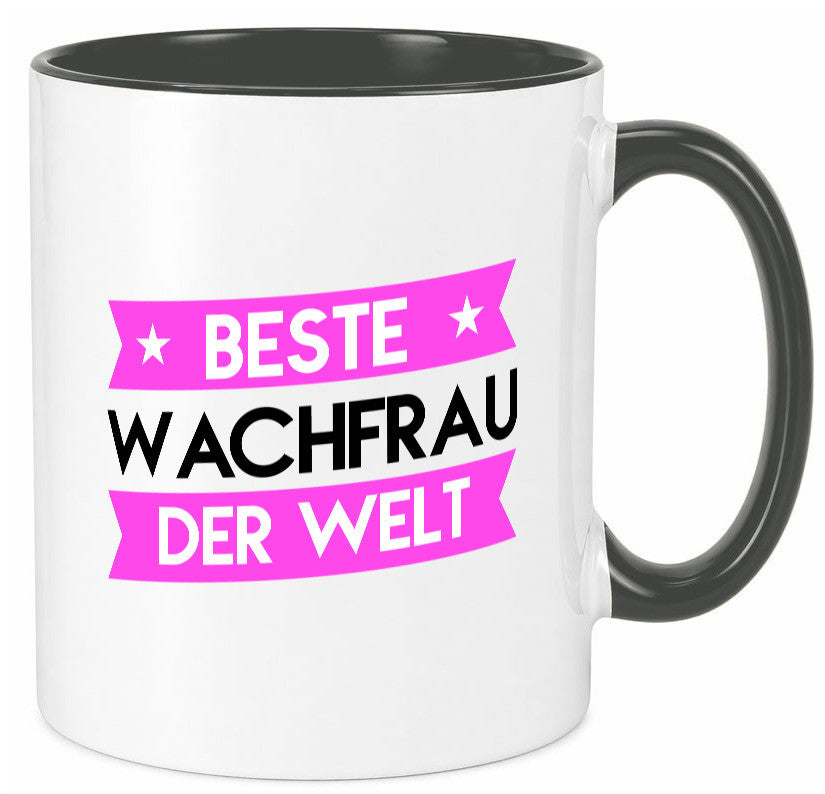 Beste Wachfrau | Wachpersonal Nachtwächter Humor Geschenkidee Tasse