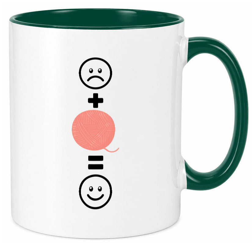 Wolle | Häkeln |Glücklich Geschenk Humor Geschenkidee lustiger Spruch Tasse