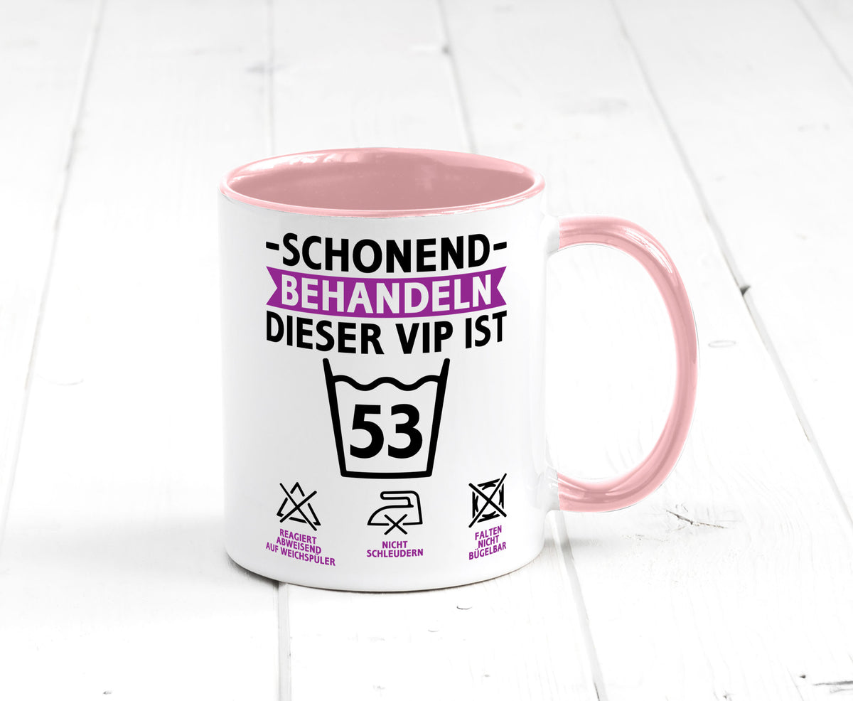 53 Geburtstag | schonend behandeln Jahre v2 lustiger Spruch Geschenk Tasse
