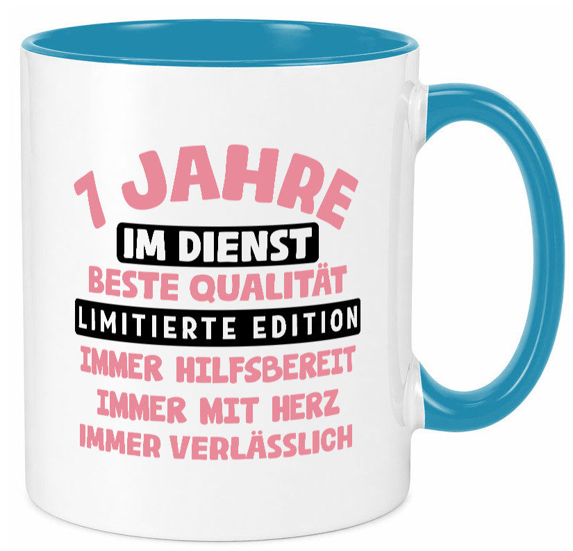 7 Jahre im Dienst | Jubiläum Arbeit v11 lustiger Spruch Geschenk Kollegen Büro