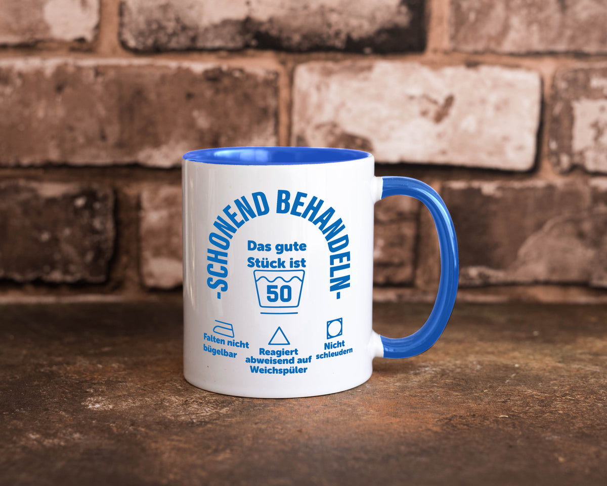 Schonend behandeln | 50 Geburtstag Humor Geschenkidee Tasse