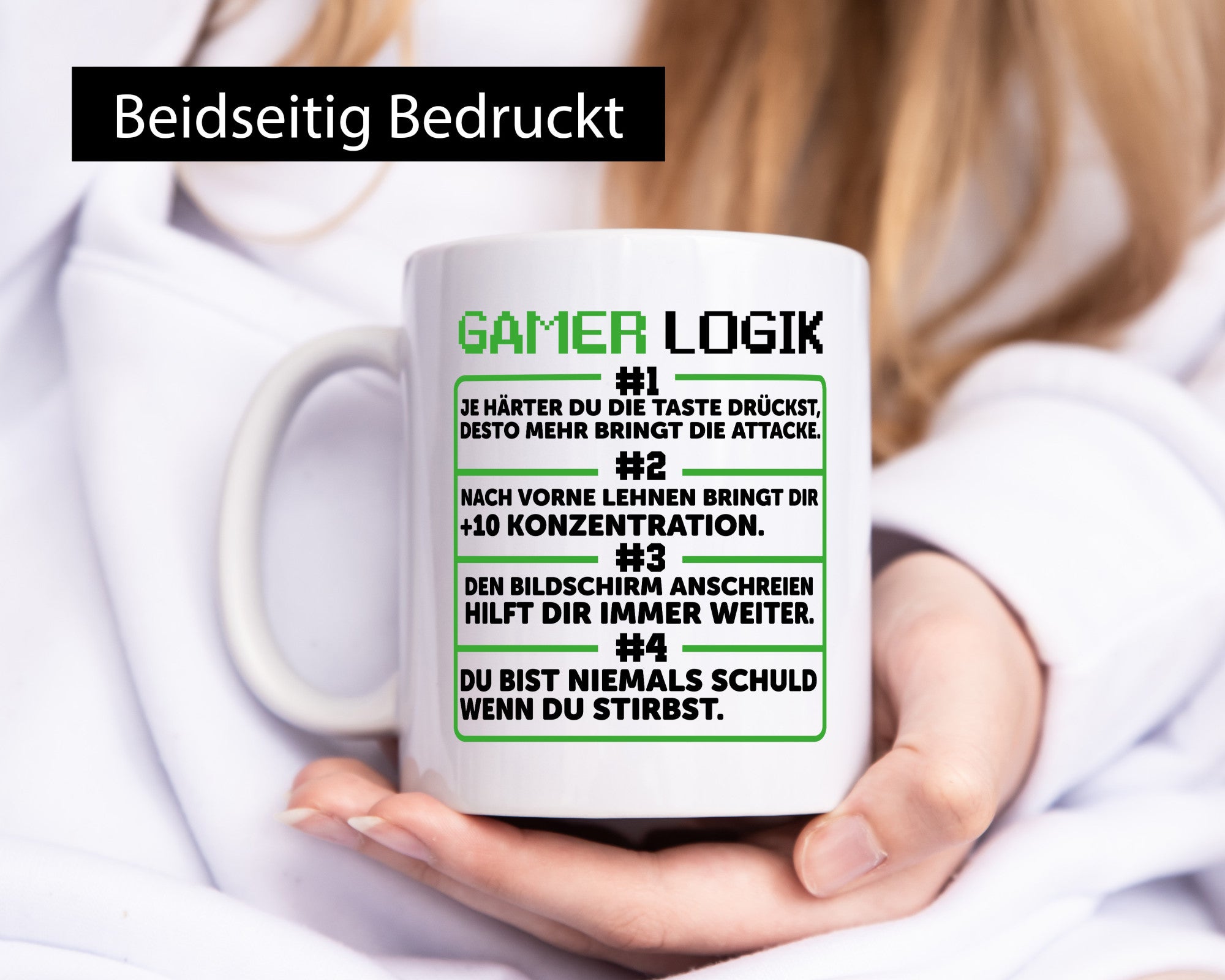 Gamer Logik | Zocker Spruch Gaming Humor lustig Geschenkidee Tasse