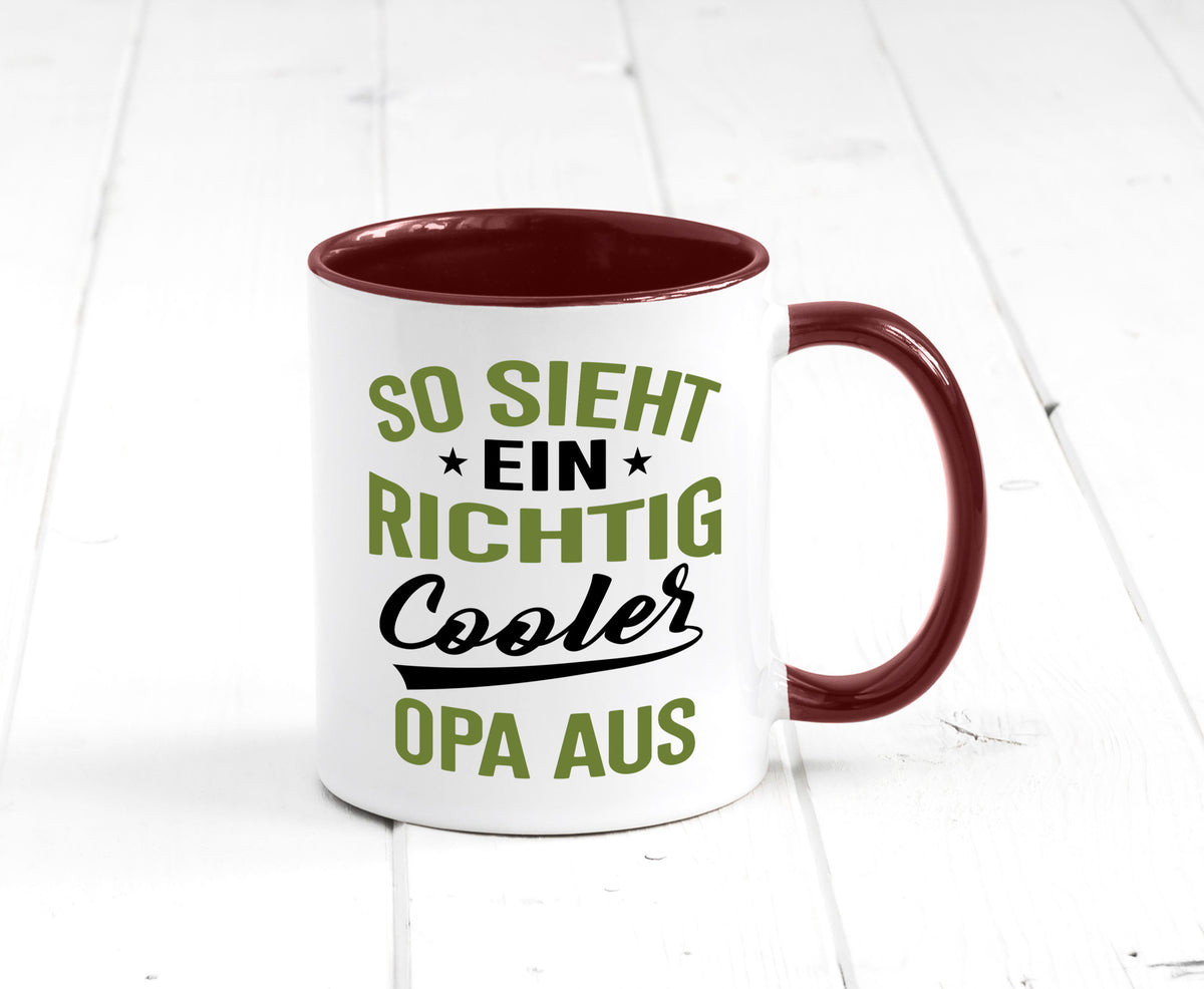 So sieht ein richtig Cooler Opa aus | Großvater Geschenkidee Familie Humor Tasse
