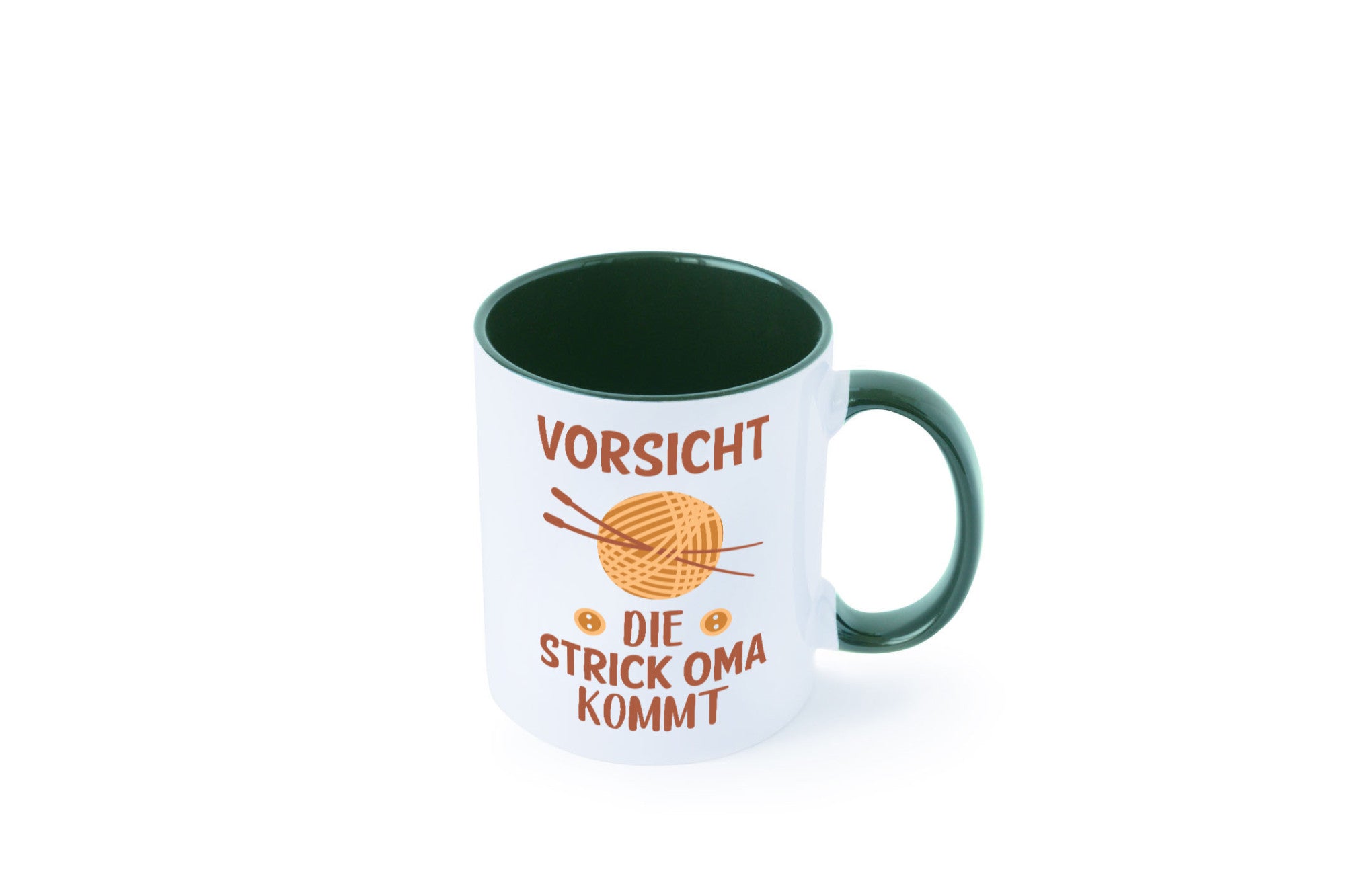 Vorsicht, Strickoma kommt | Wolle Stricknadeln Humor Familie Geschenkidee Tasse