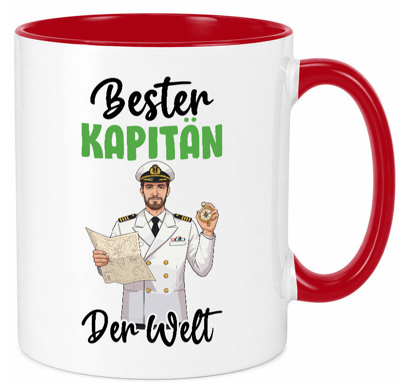 Bester Kapitän | Schiffskapitän Schiff v2 Geschenk Humor Geschenkidee lustiger Tasse