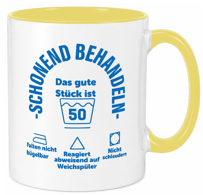 Schonend behandeln | 50 Geburtstag Humor Geschenkidee Tasse