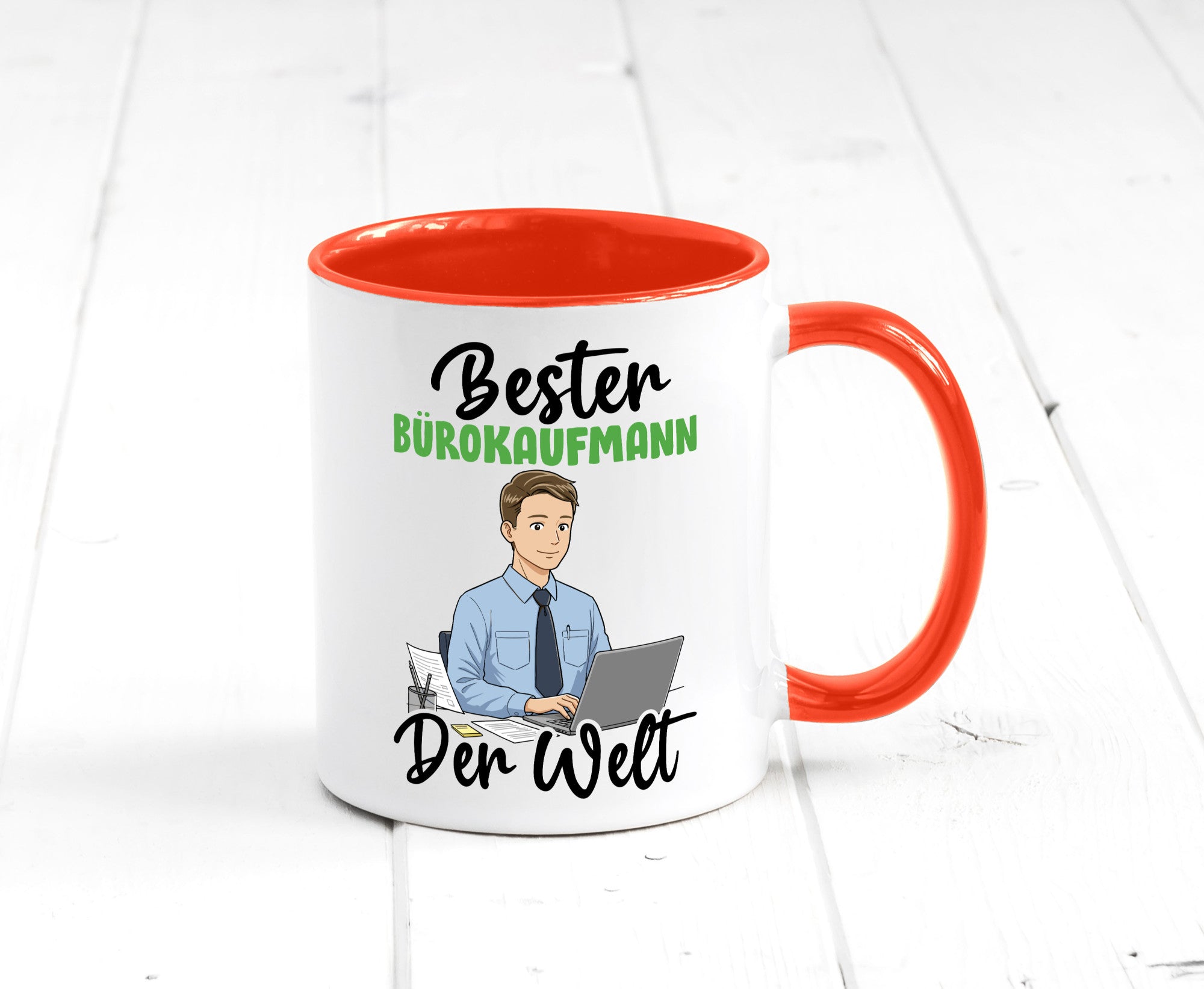 Bester Bürokaufmann | Kaufmann v2 lustig Arbeit Kollegen Büro Geschenk Tasse