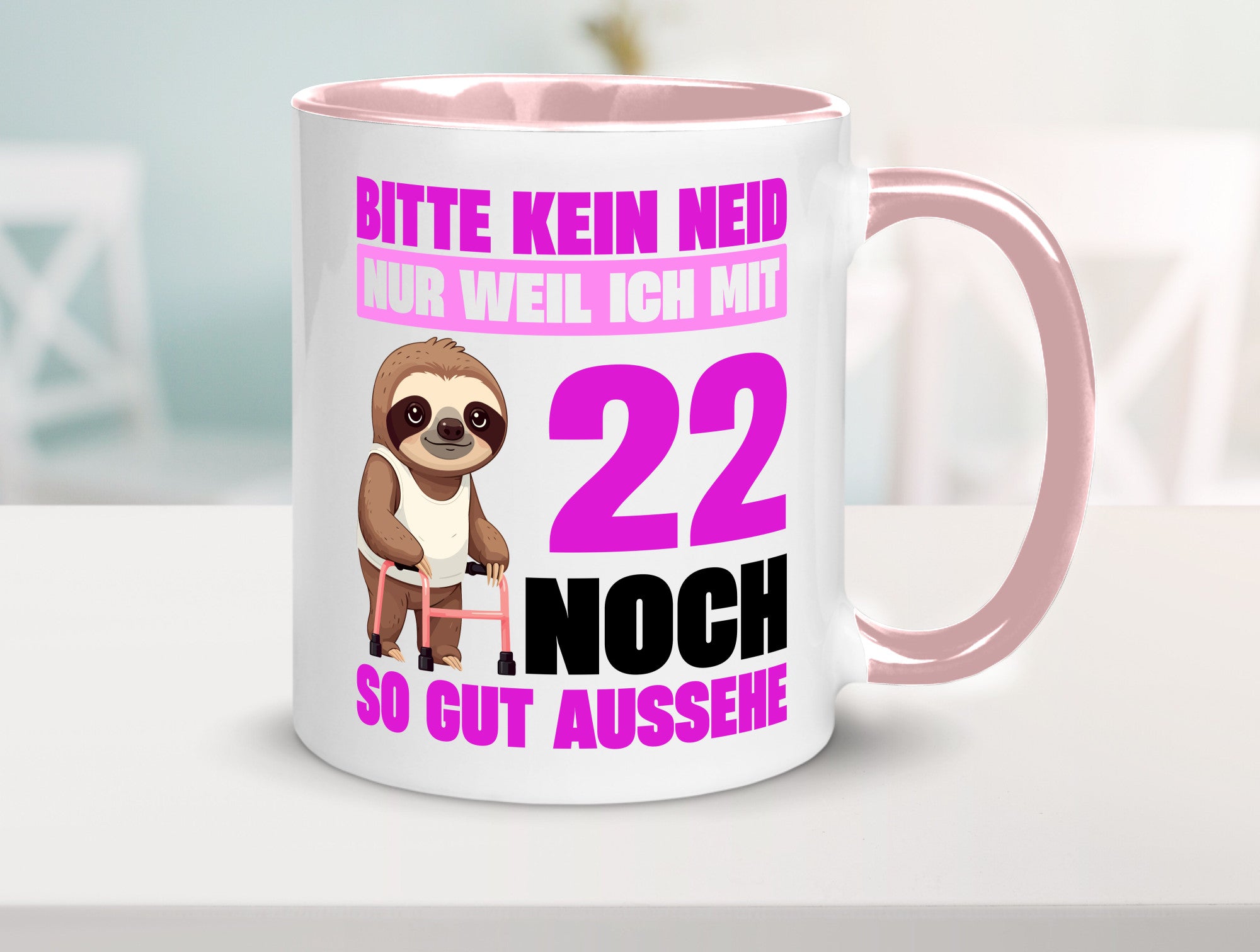 22. Geburtstag | Bitte kein neid Faultier 22 Jahre lustig Geschenkidee Geschenk