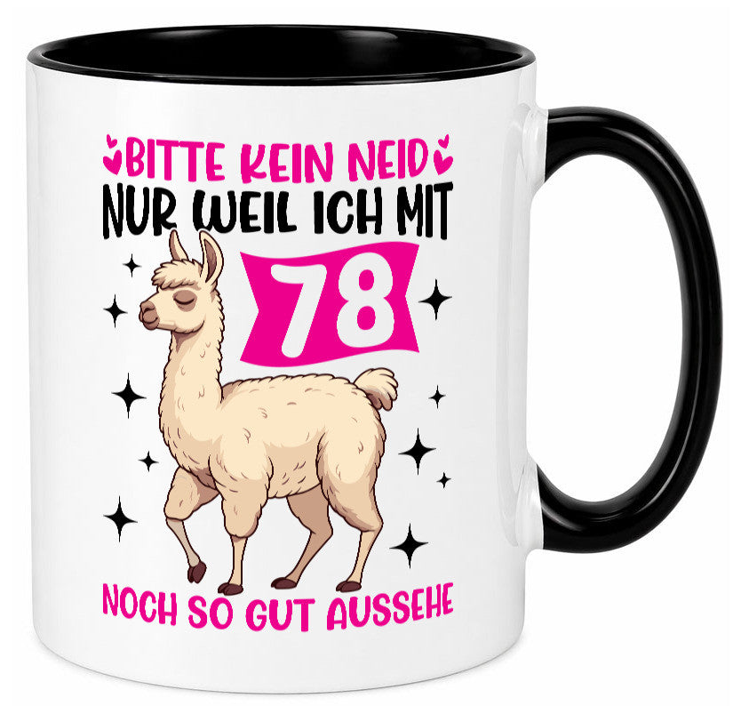 78. Geburtstag | 78 Jahre Lama gut aussehen Geschenk Geschenkidee lustiger Tasse