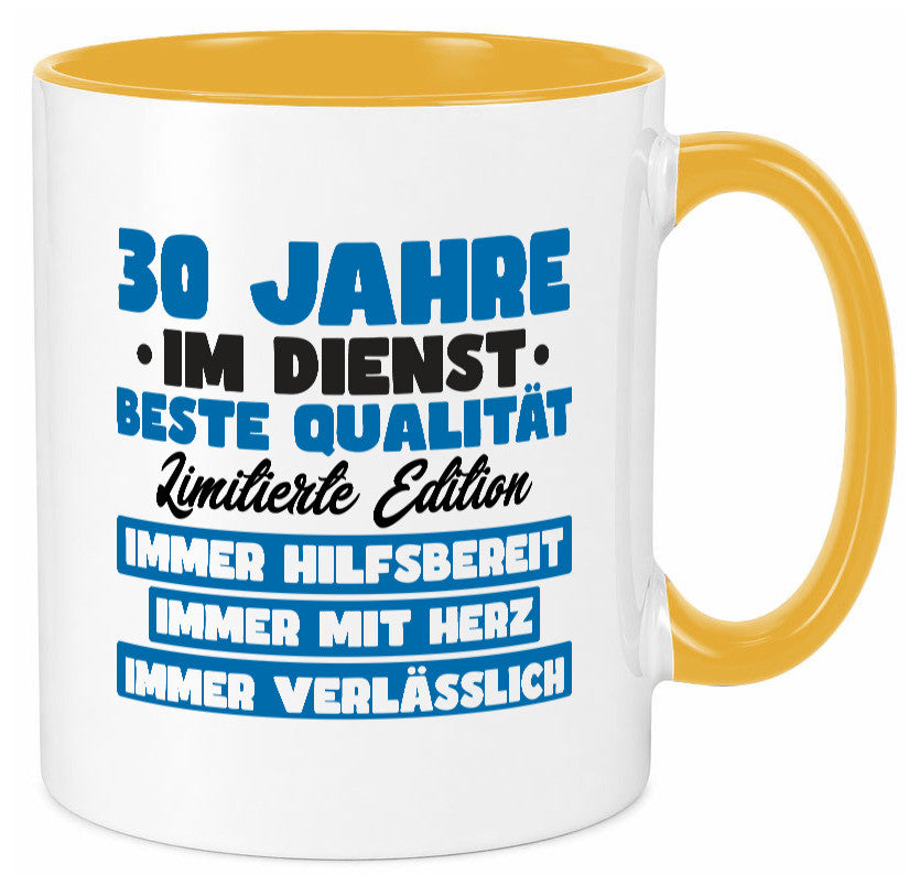 30 Jahre im Dienst | Jubiläum Arbeit v7 lustig Kollegen Büro Geschenk Tasse