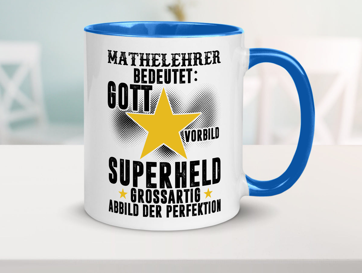 Bedeutung von Mathelehrer | Lehrer Mathe Humor Geschenkidee Tasse