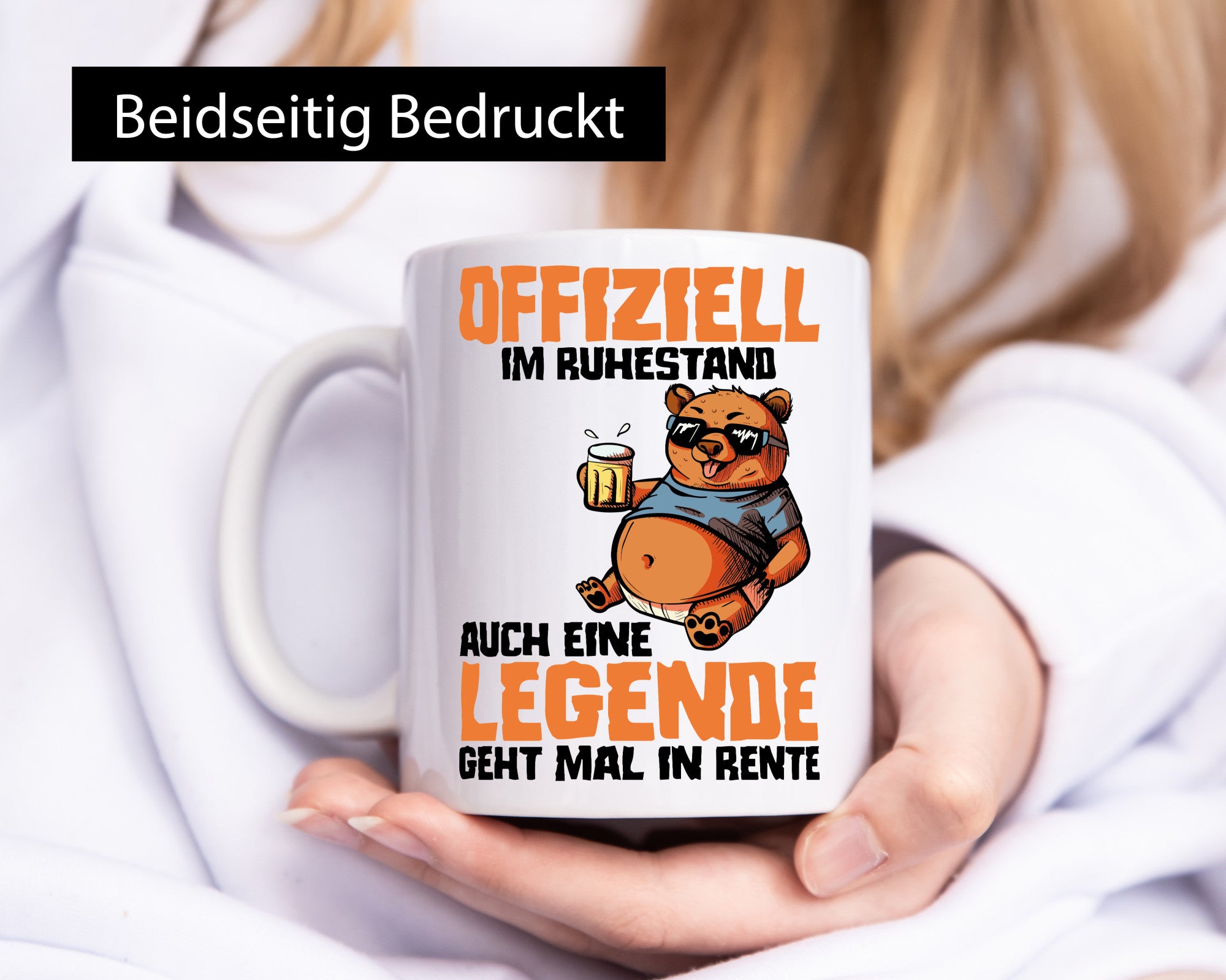Offiziel im Ruhestand | Bär Rentner Rente lustig Jubiläum Geschenk Tasse