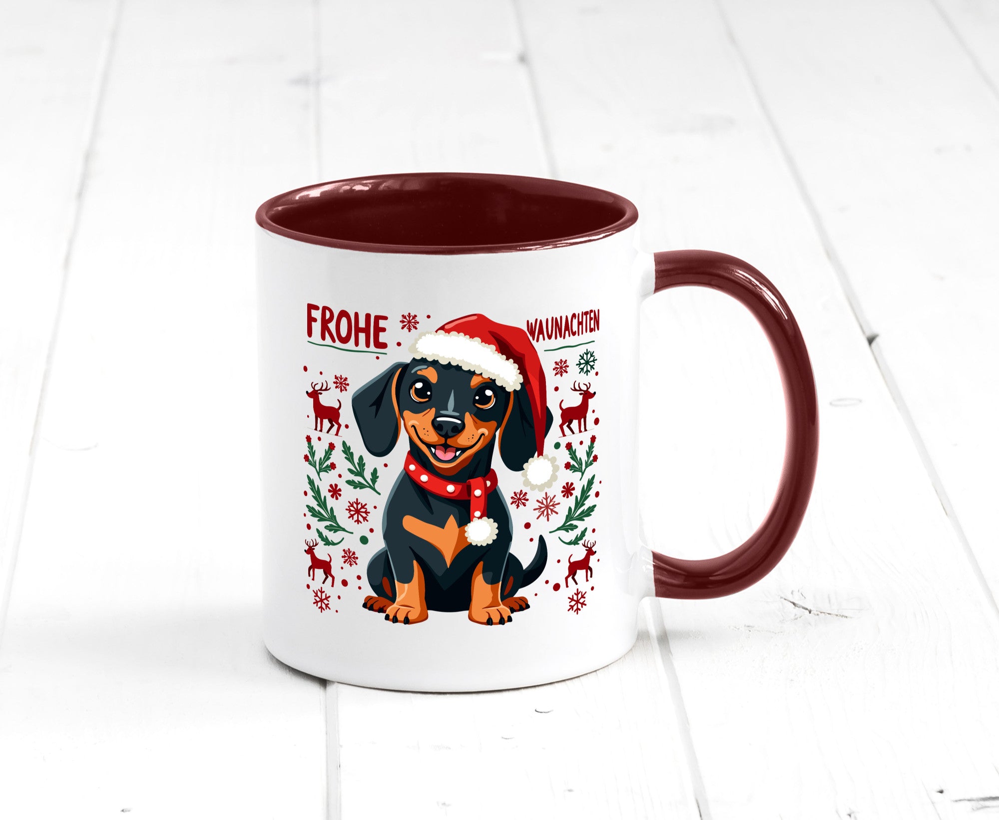 Frohe Waunachten | Ugly Christmas Weihnachtshund v2 Humor Tierliebhaber