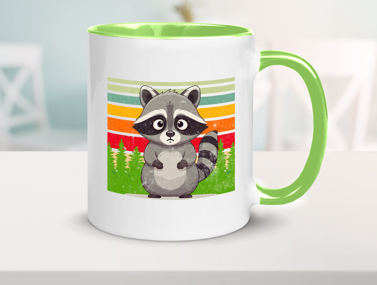 Waschbär | Vintage v2 lustiger Spruch Geschenk Humor Geschenkidee Tasse