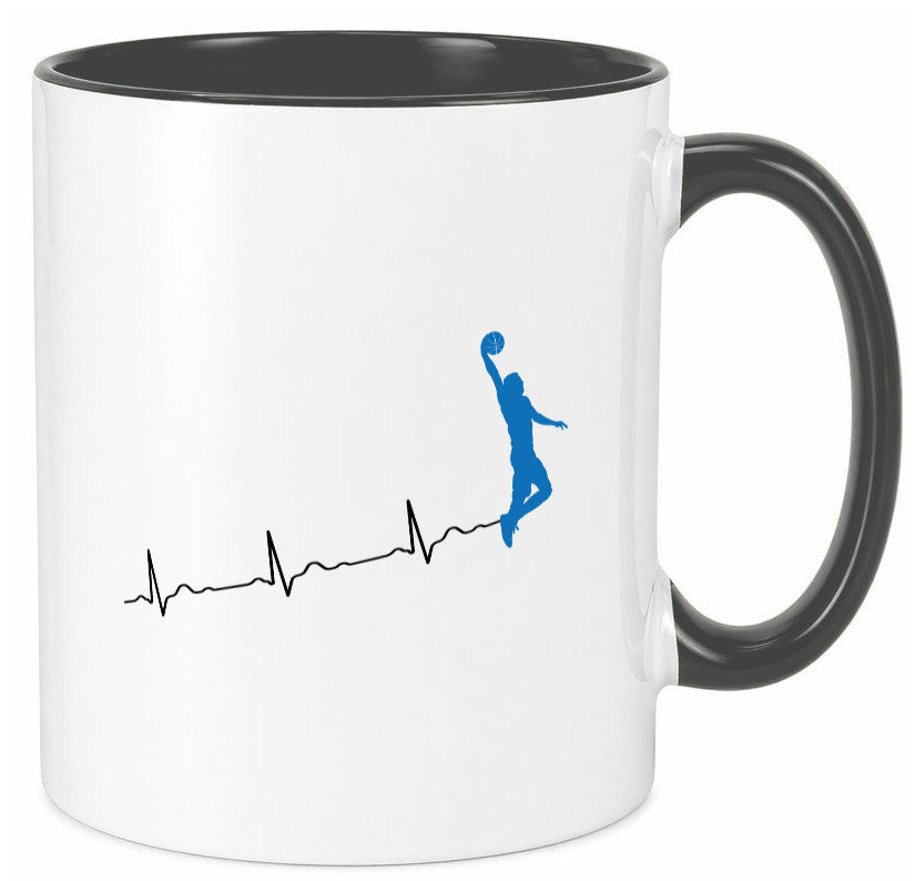 Herzschlag Basketball | Motiv Sport Ballsport Humor Geschenkidee Tasse