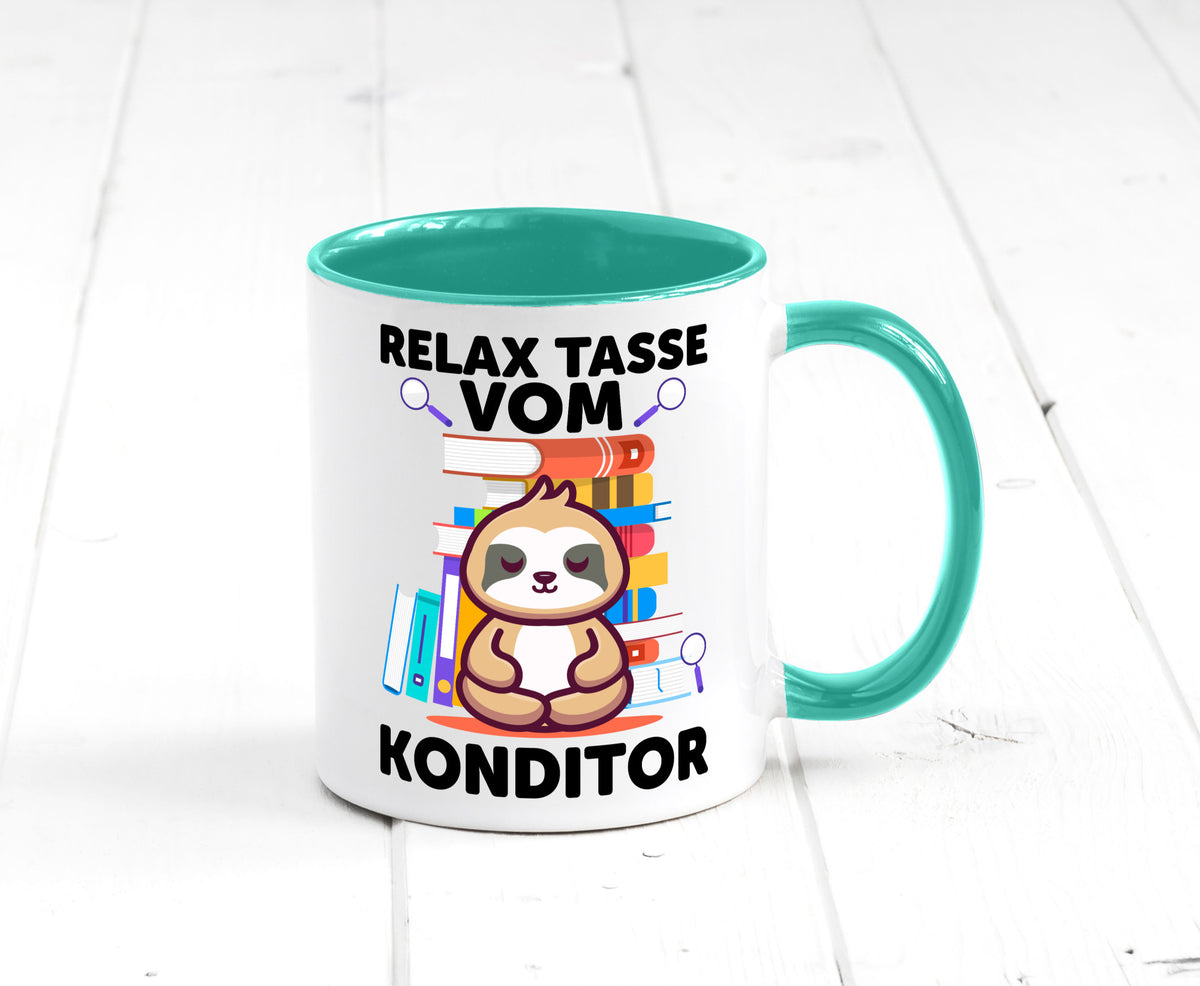 Relax Tasse: Konditor | Konditorei lustiger Spruch Geschenk Humor Geschenkidee