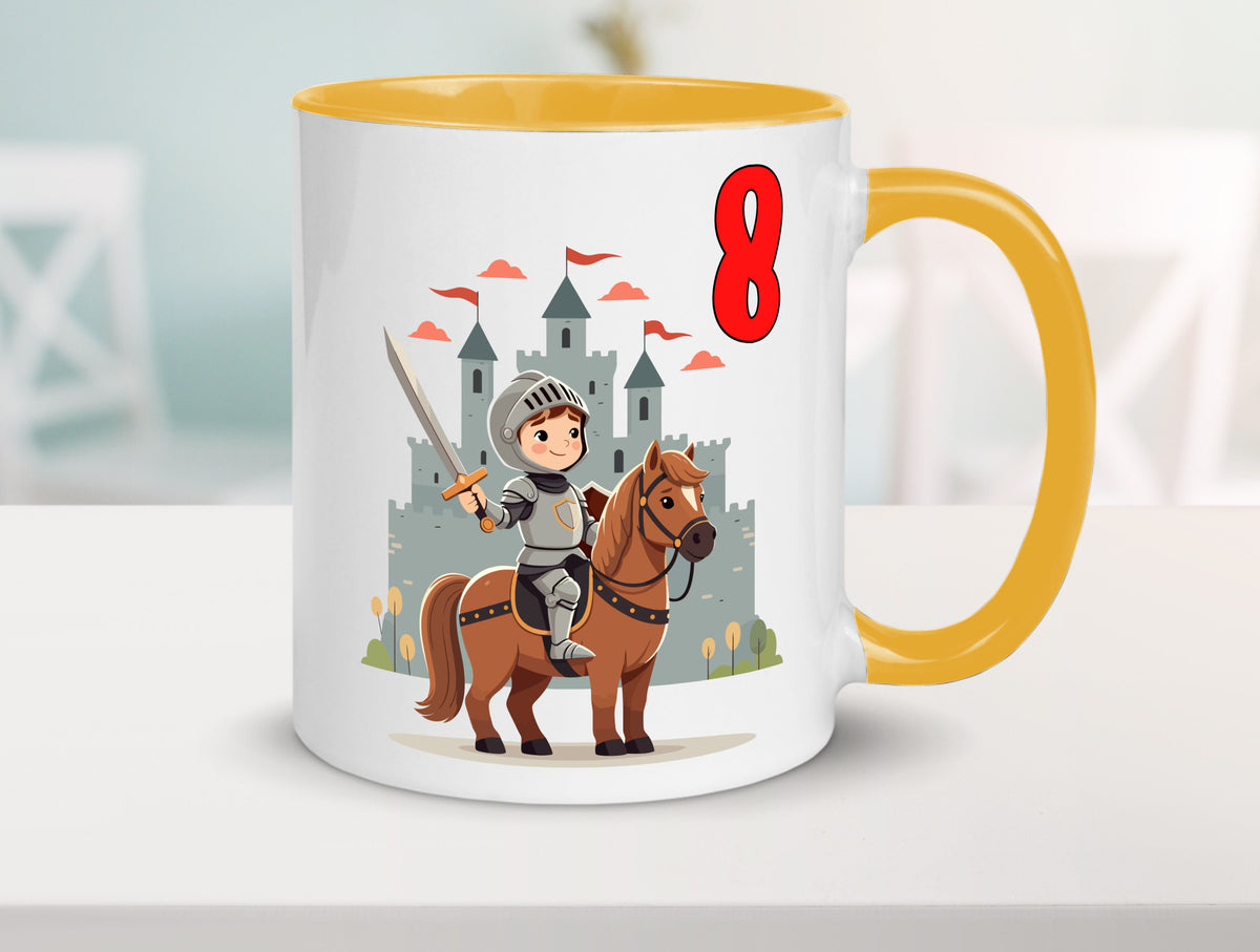 8. Geburtstag | 8 Jahre Ritter Junge Schloss Geschenk Geschenkidee lustiger Tasse