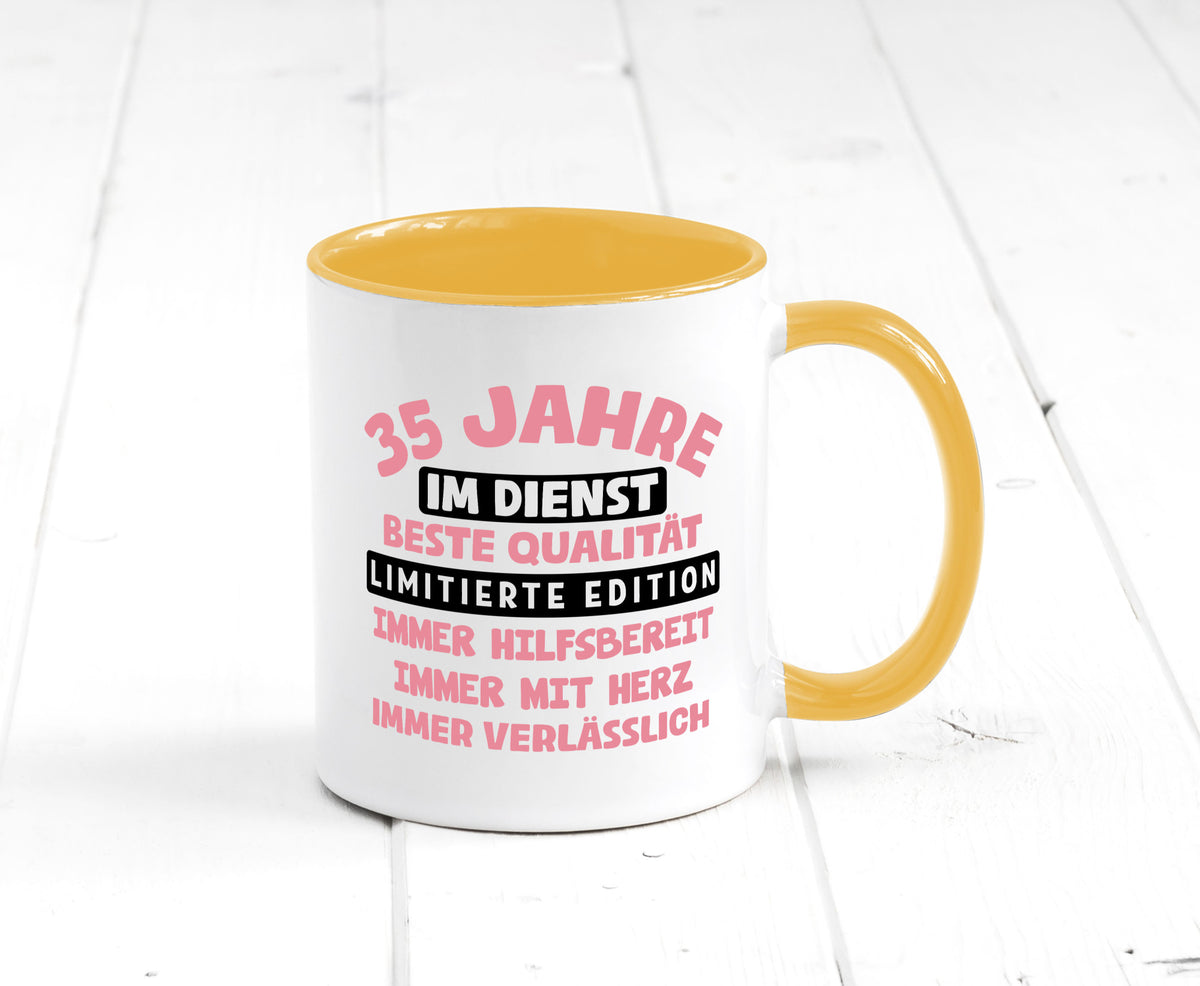 35 Jahre im Dienst | Jubiläum Arbeit v11 lustig Kollegen Büro Geschenk Tasse