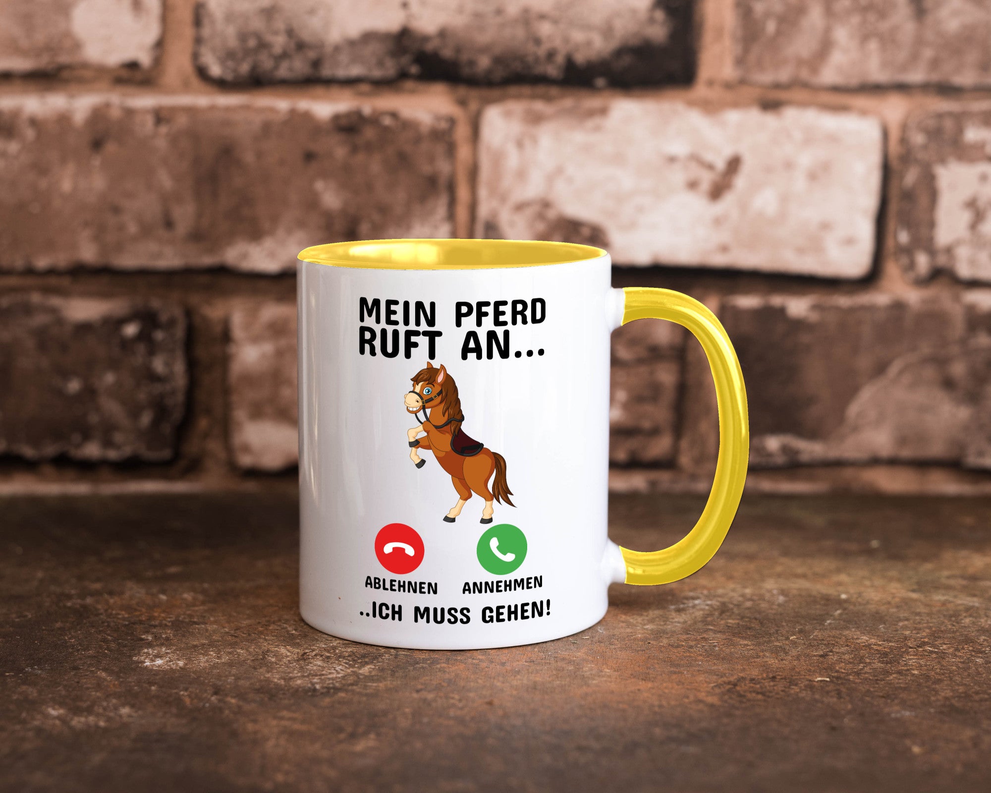 Mein Pferd ruft an Humor Geschenkidee Tasse