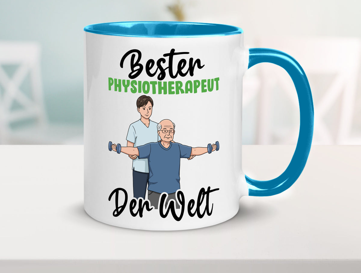 Bester Physiotherapeut v3 Geschenk Humor Geschenkidee lustiger Spruch Tasse