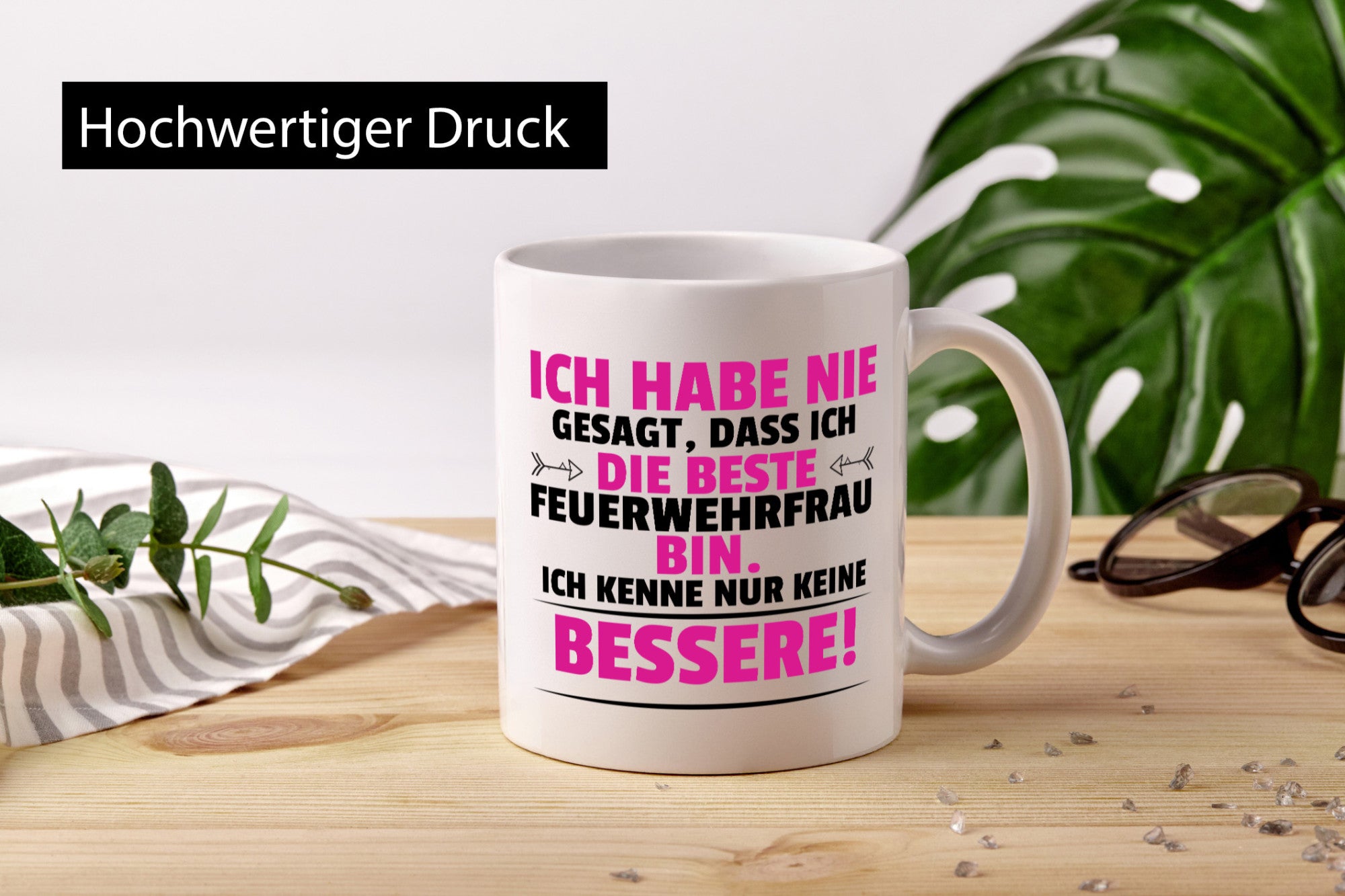 Die Beste Feuerwehrfrau | Feuerwehr Geschenkidee Humor Tasse