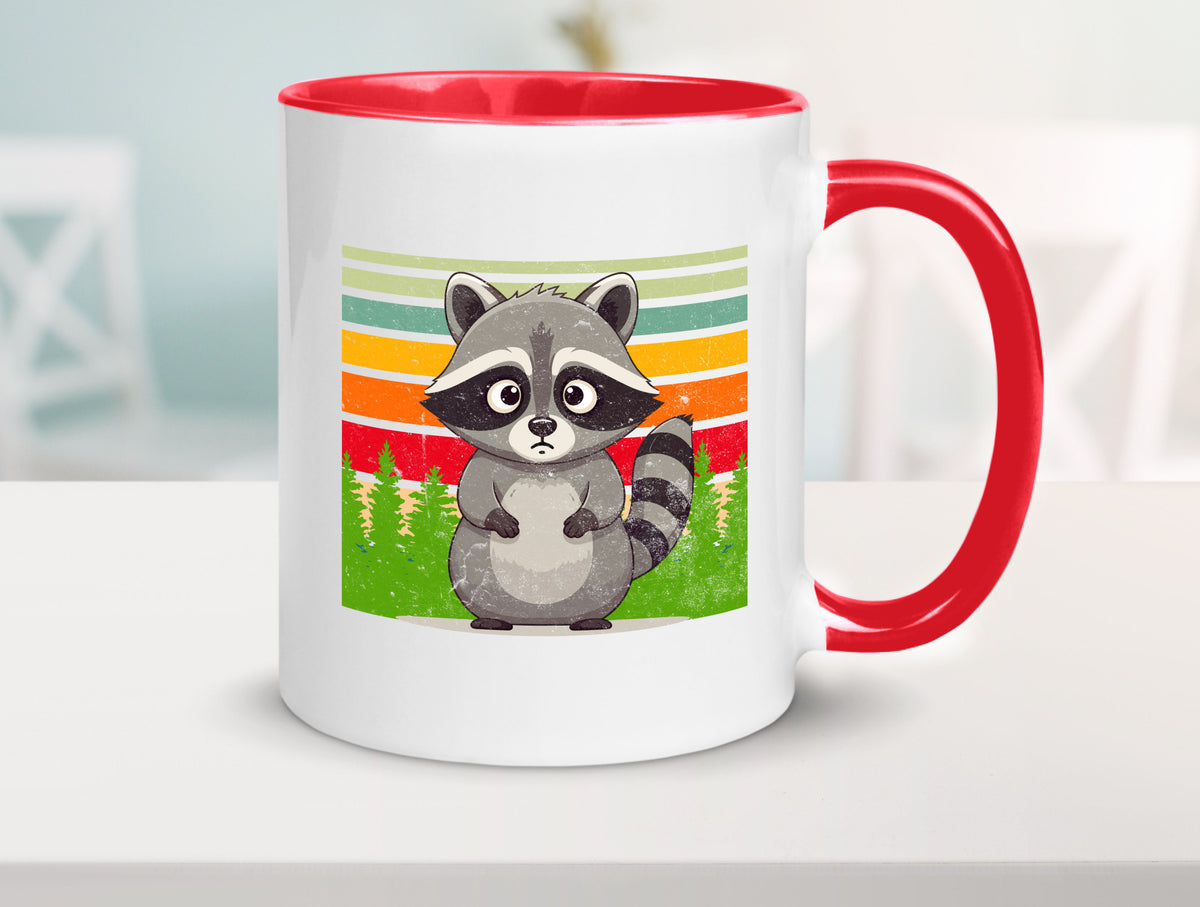 Waschbär | Vintage v2 lustiger Spruch Geschenk Humor Geschenkidee Tasse