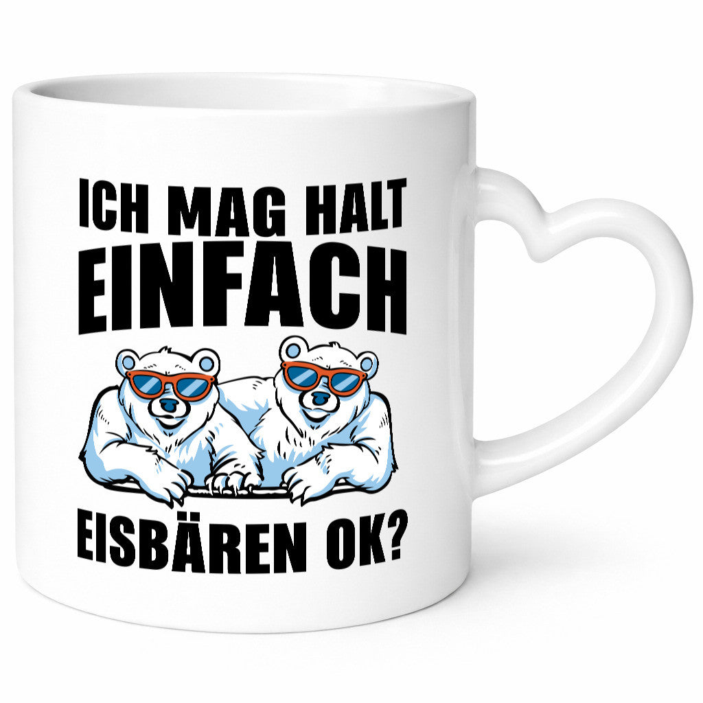 Ich mag Eisbären Geschenk Humor Geschenkidee lustiger Spruch Tasse