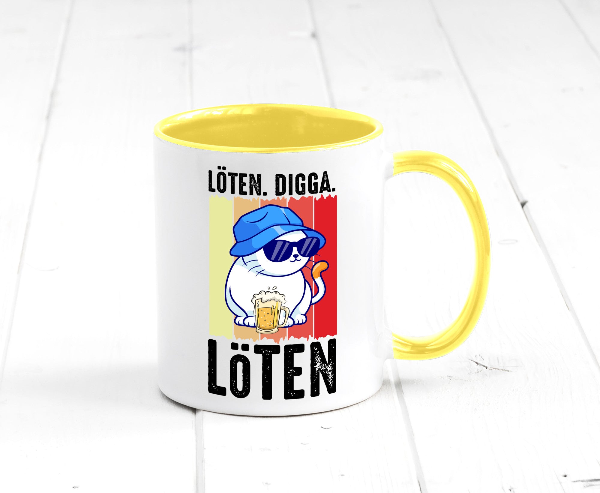 Löten Digga | Katze mit Bier Bierkatze Geschenk Tierliebhaber Humor lustiger