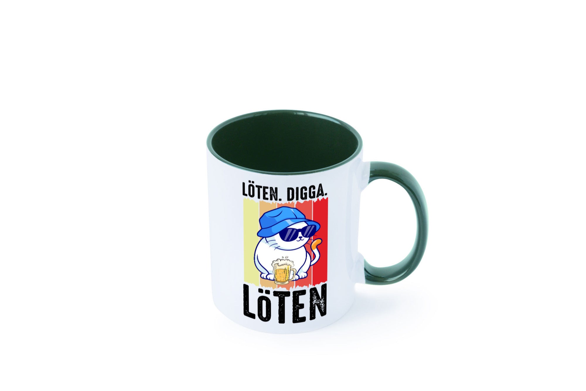 Löten Digga | Katze mit Bier Bierkatze Geschenk Tierliebhaber Humor lustiger