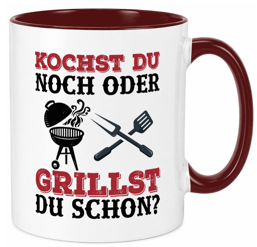 Grillst du schon? | Spruch Tasse Grillen Männer Geschenkidee Humor