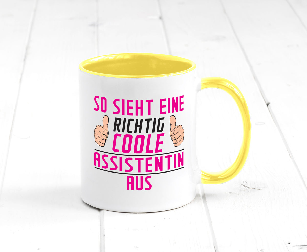 Richtig Coole Assistentin | Assistenz Hilfskraft lustig Humor Geschenkidee Tasse