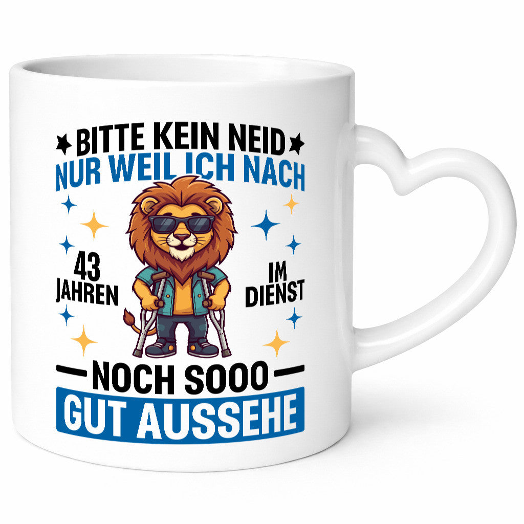 43 Jahre im Dienst | Arbeitsjubiläum Arbeit Geschenk Kollegen Büro lustiger