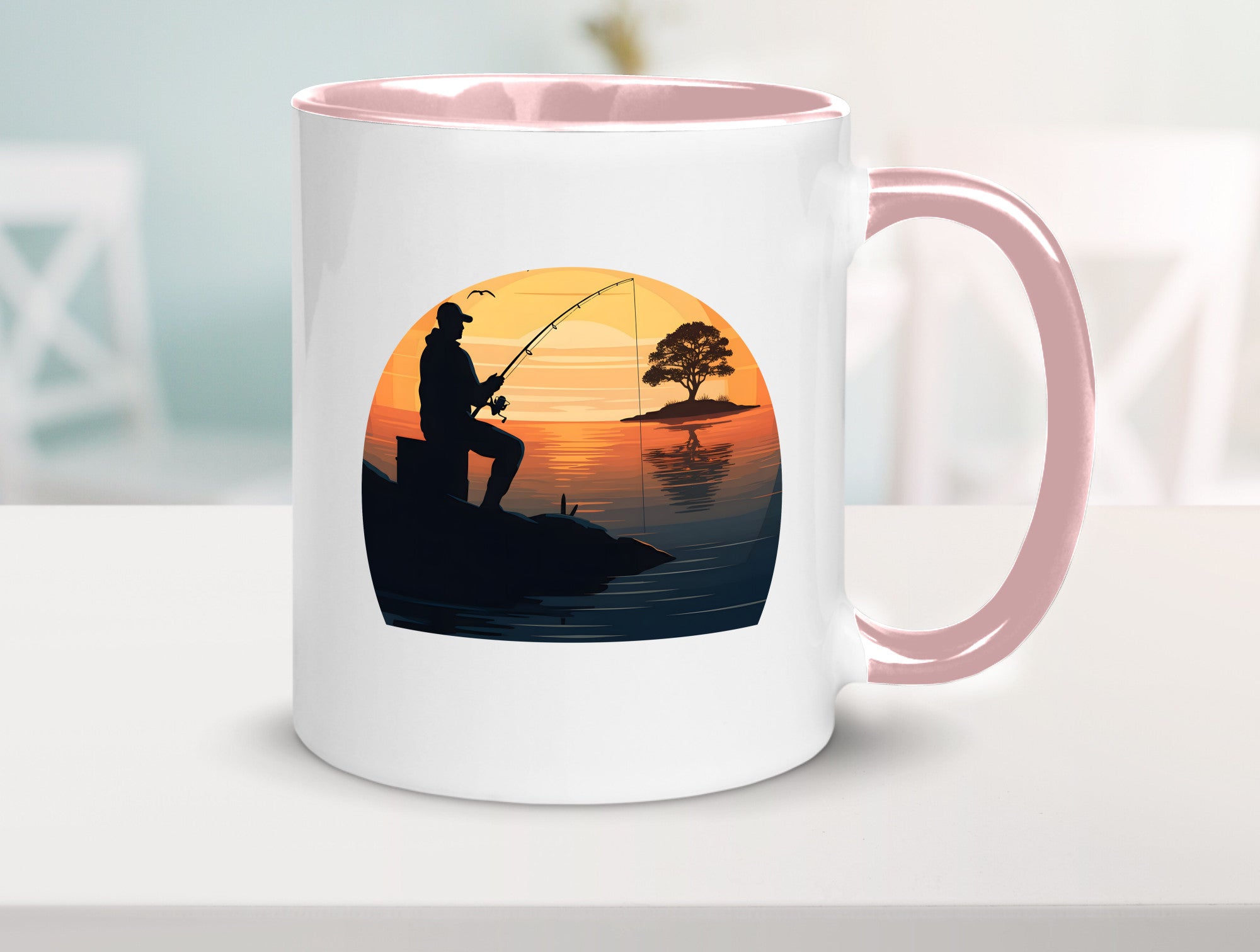 Angler | Sonnenuntergang Fischer Fische Angeln v2 Geschenk Humor Geschenkidee