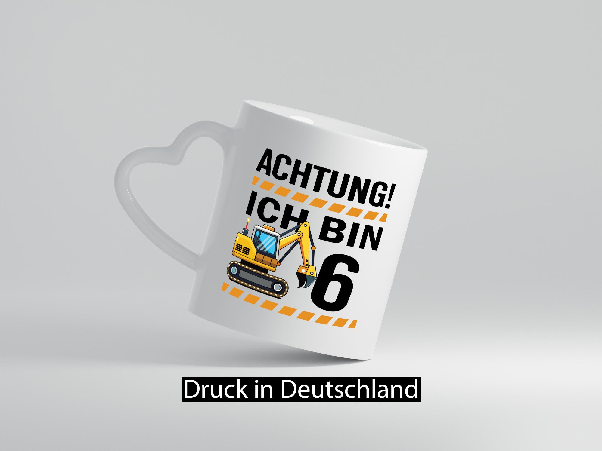 6 Geburtstag Ich bin | Bagger Junge Geschenk Geschenkidee lustiger Spruch Tasse