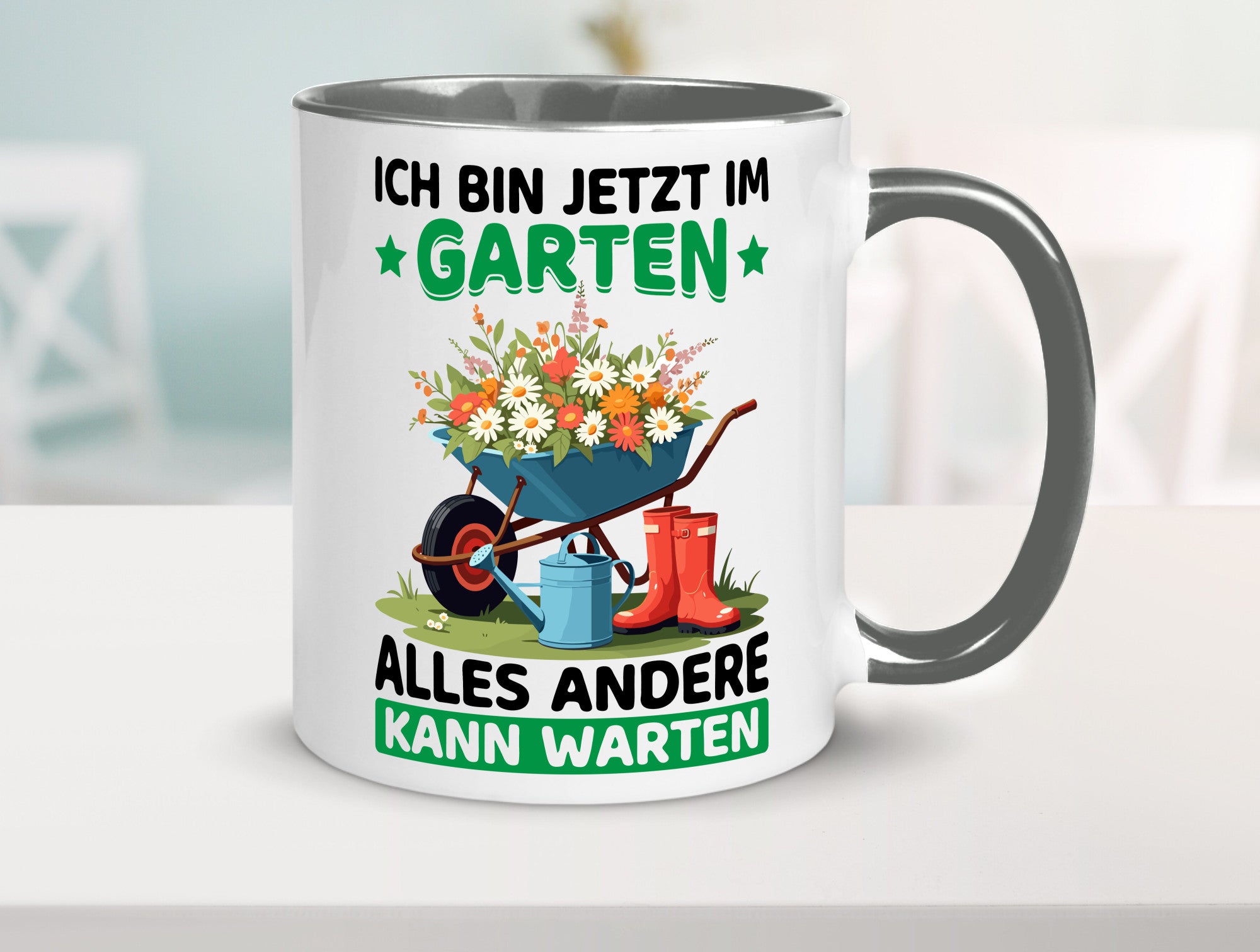Im Garten alles andere kann warten | Gärtner Gartenarbeit Geschenk Arbeit