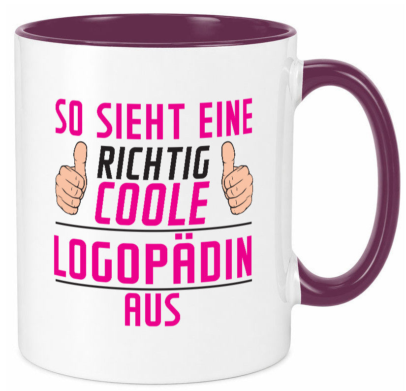 Richtig Coole Logopädin | Sprachtherapie Humor Geschenkidee Tasse