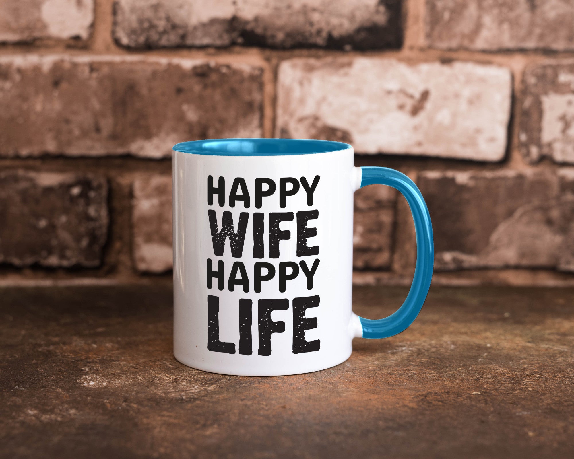 Happy Wife | Ehemann Tasse Ehefrau Humor Statement Geschenkidee