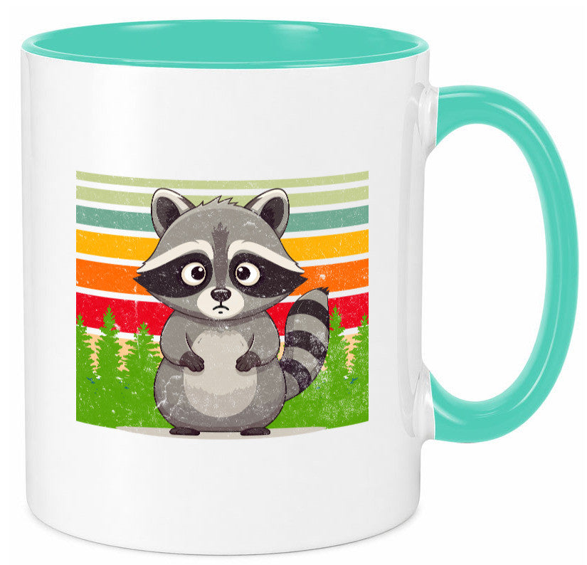 Waschbär | Vintage v2 lustiger Spruch Geschenk Humor Geschenkidee Tasse