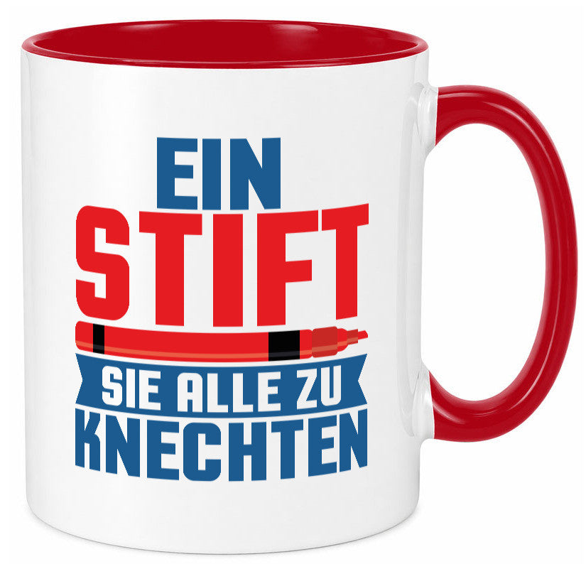 Knechten | Lehrerin Lehrer Unterricht Kollege v2 lustiger Spruch Geschenk Tasse