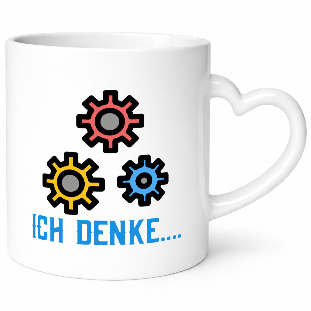 Ich denke | Nachdenken Zahnräder Gedanken kreisen lustig Humor Geschenkidee