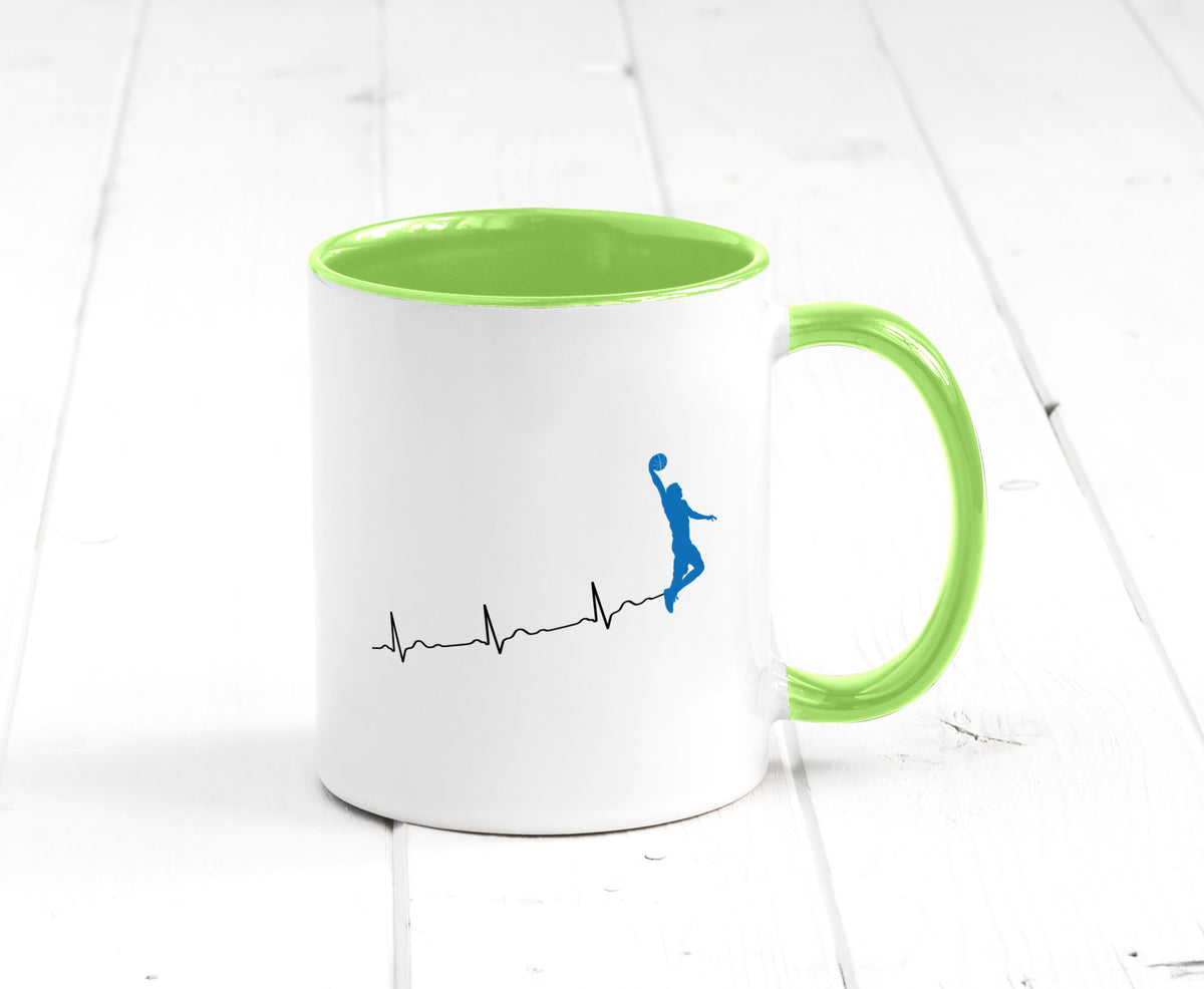 Herzschlag Basketball | Motiv Sport Ballsport Humor Geschenkidee Tasse
