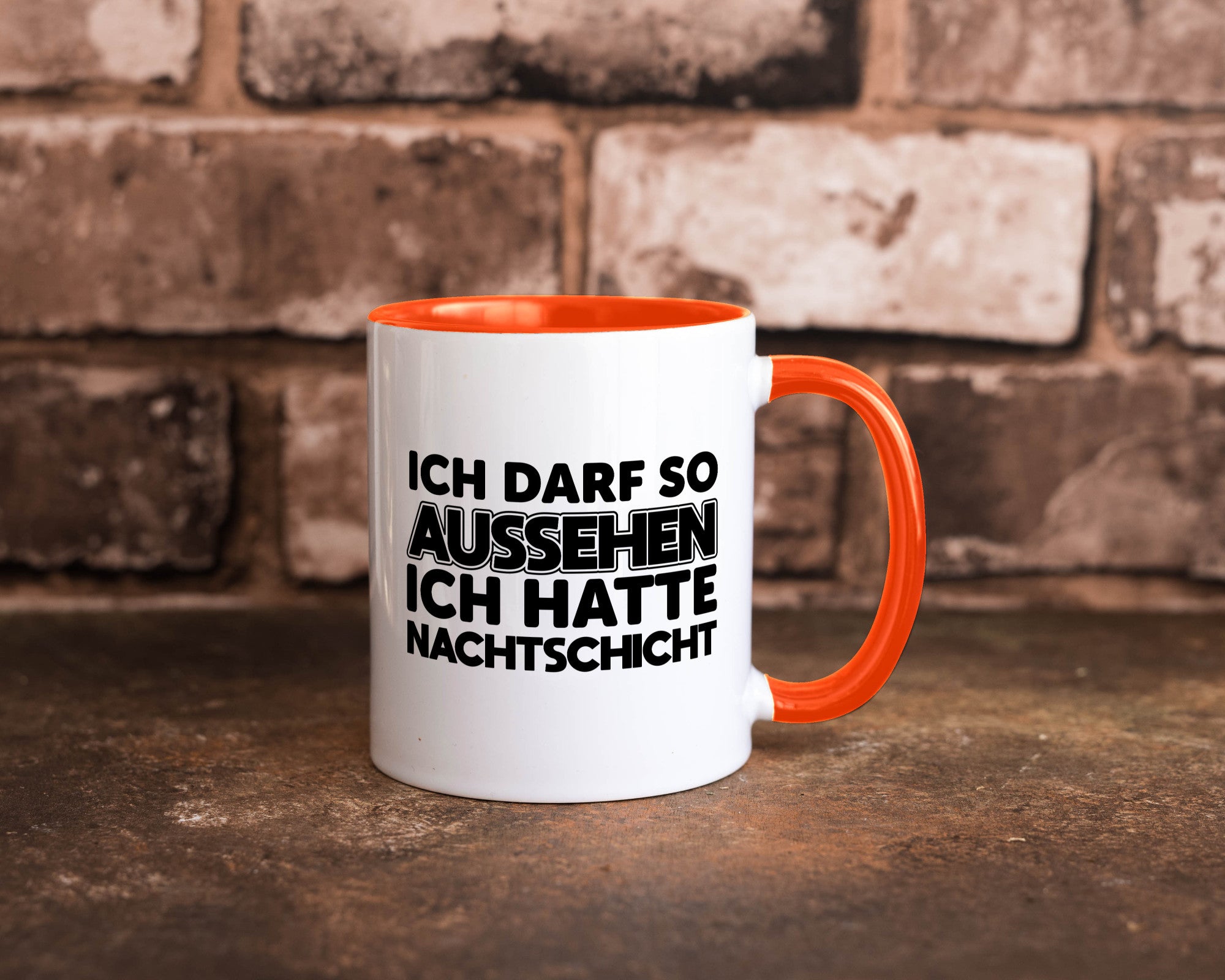 Ich darf so aussehen | Nachtschicht Arbeit lustig Kollegen Büro Geschenk Tasse