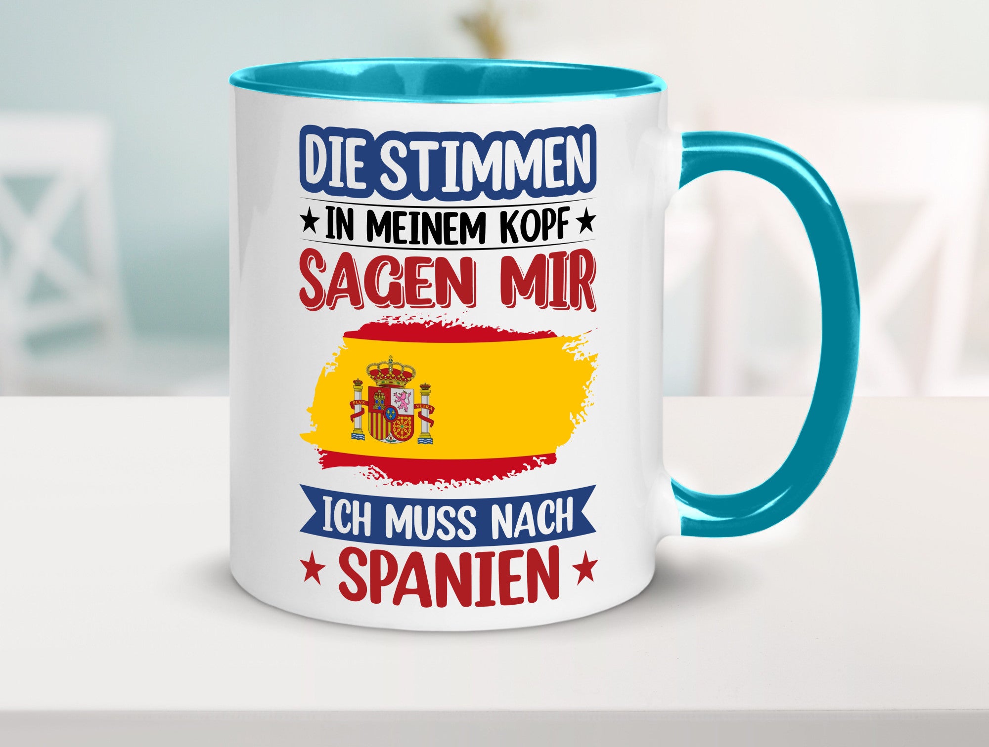 Spanien | Urlaub Stimmen in meinem Kopf Traumland v2 lustiger Spruch Geschenk