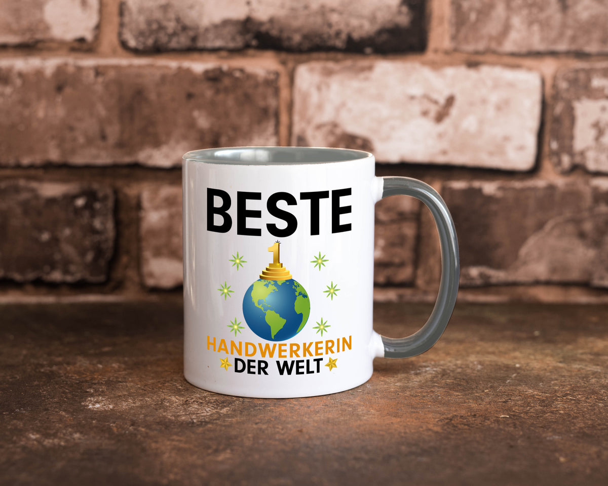 Welt Beste Handwerkerin | Handwerkerinnen lustiger Spruch Geschenk Humor Tasse